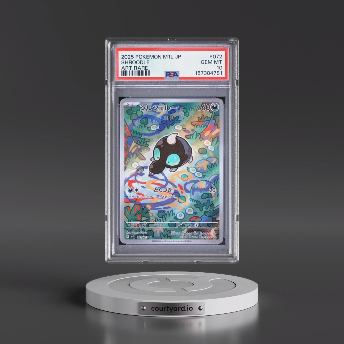 2025 Pokémon M1l-Mega Brave #072 Shroodle - Art Rare (PSA 10 GEM MINT)
