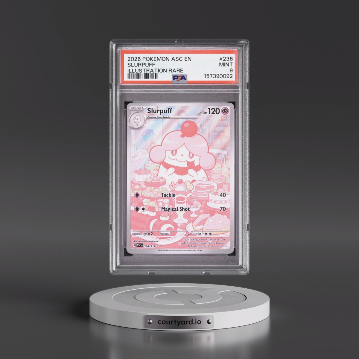 2026 Pokémon Asc EN-Ascended Heroes #236 Slurpuff - Illustration Rare (PSA 9 MINT)