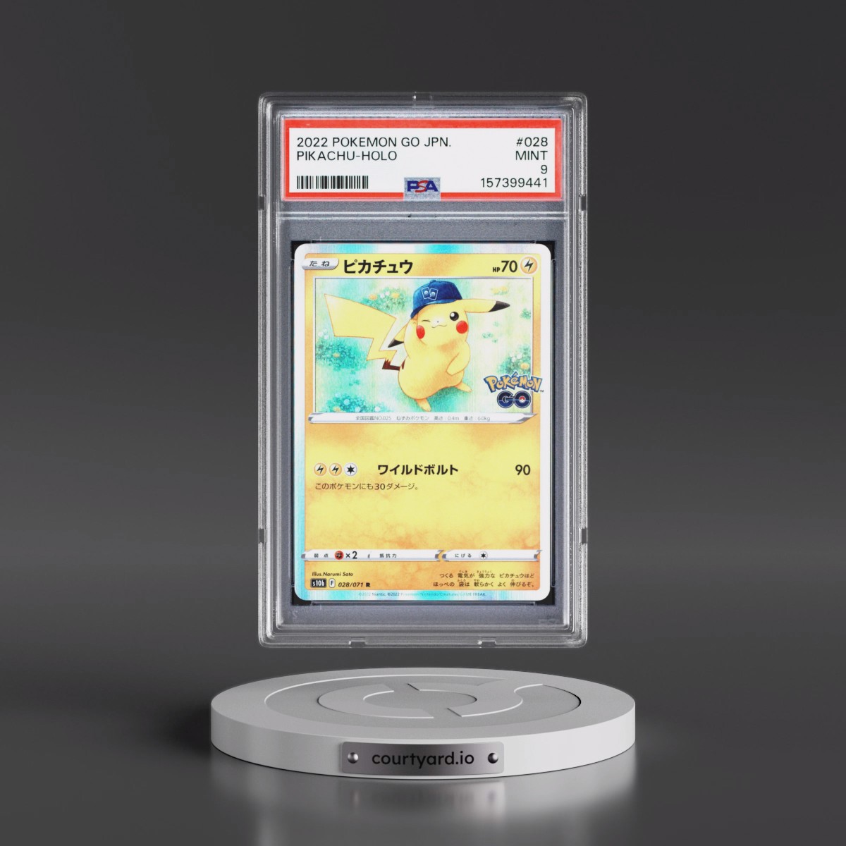 2022 Pokémon Go #028 Pikachu - Holo (PSA 9 MINT)