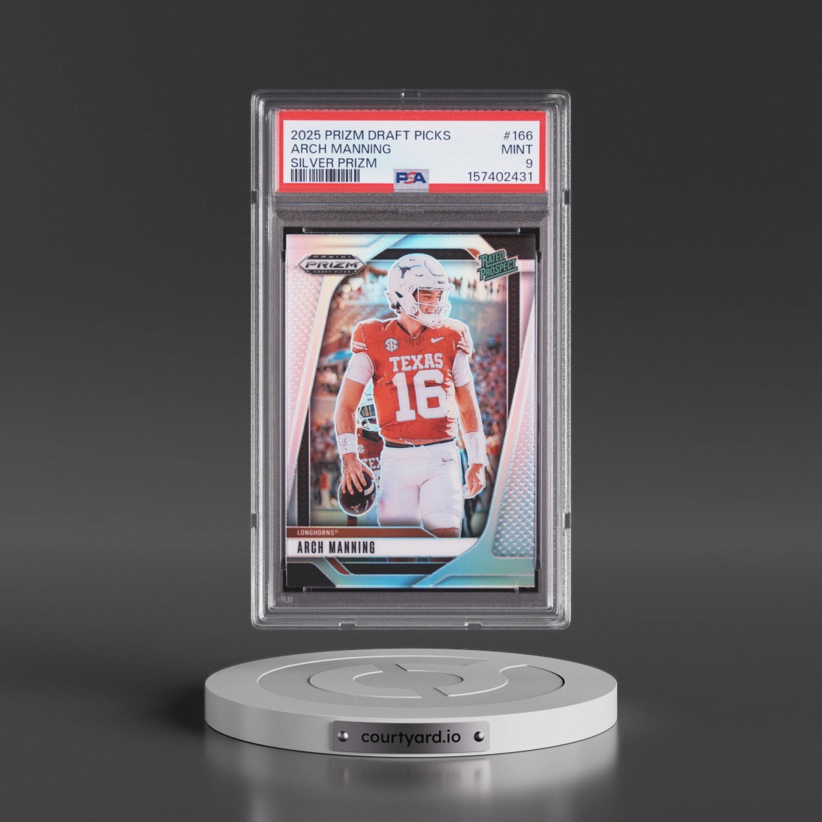 2025 Panini Prizm Draft Picks Arch Manning - Silver Prizm #166 PSA 9