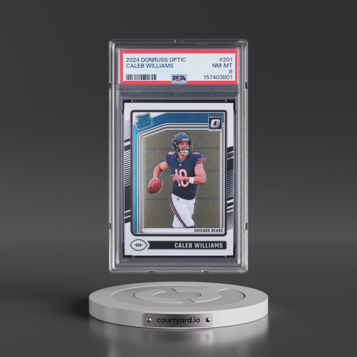 2024 Panini Donruss Optic #201 Caleb Williams (PSA 8 NM-MT)