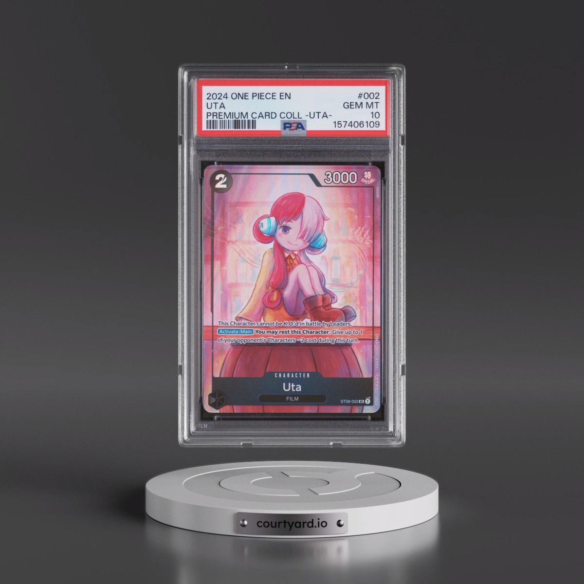 2024 One Piece Premium Card Collection -Uta #002 Uta (PSA 10 GEM MINT)