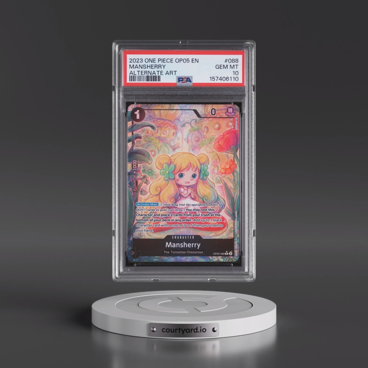 2023 One Piece OP05-Awakening of the New Era #088 Mansherry - Alternate Art (PSA 10 GEM MINT)