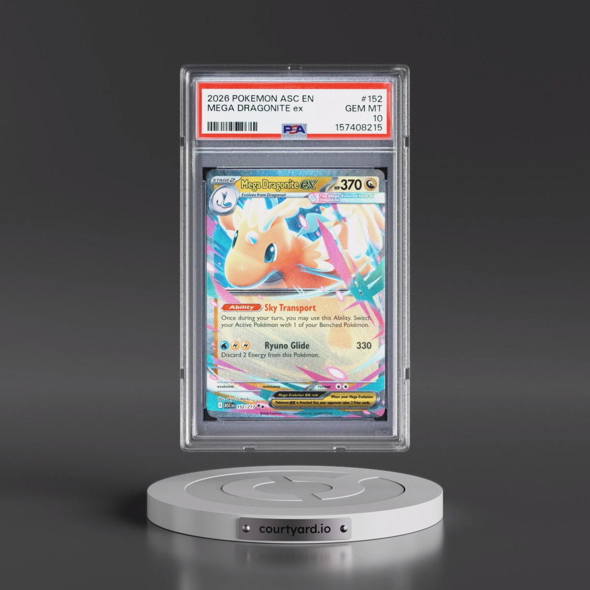 2026 Pokémon Asc EN-Ascended Heroes #152 Mega Dragonite EX - Holo (PSA 10 GEM MINT)