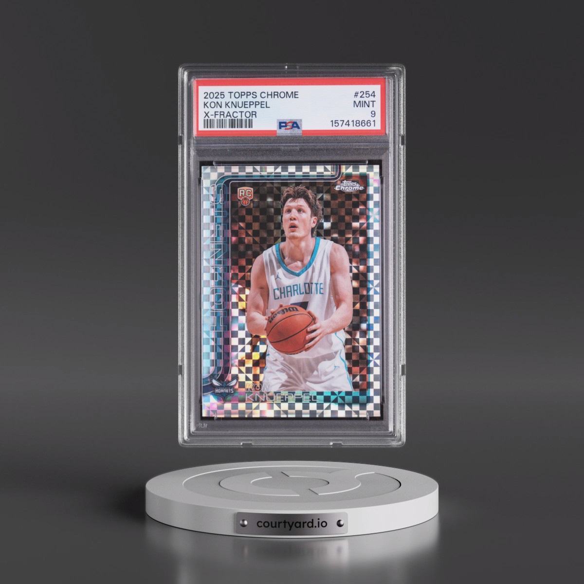 2025 Topps Chrome #254 Kon Knueppel - X-Fractor (PSA 9 MINT)