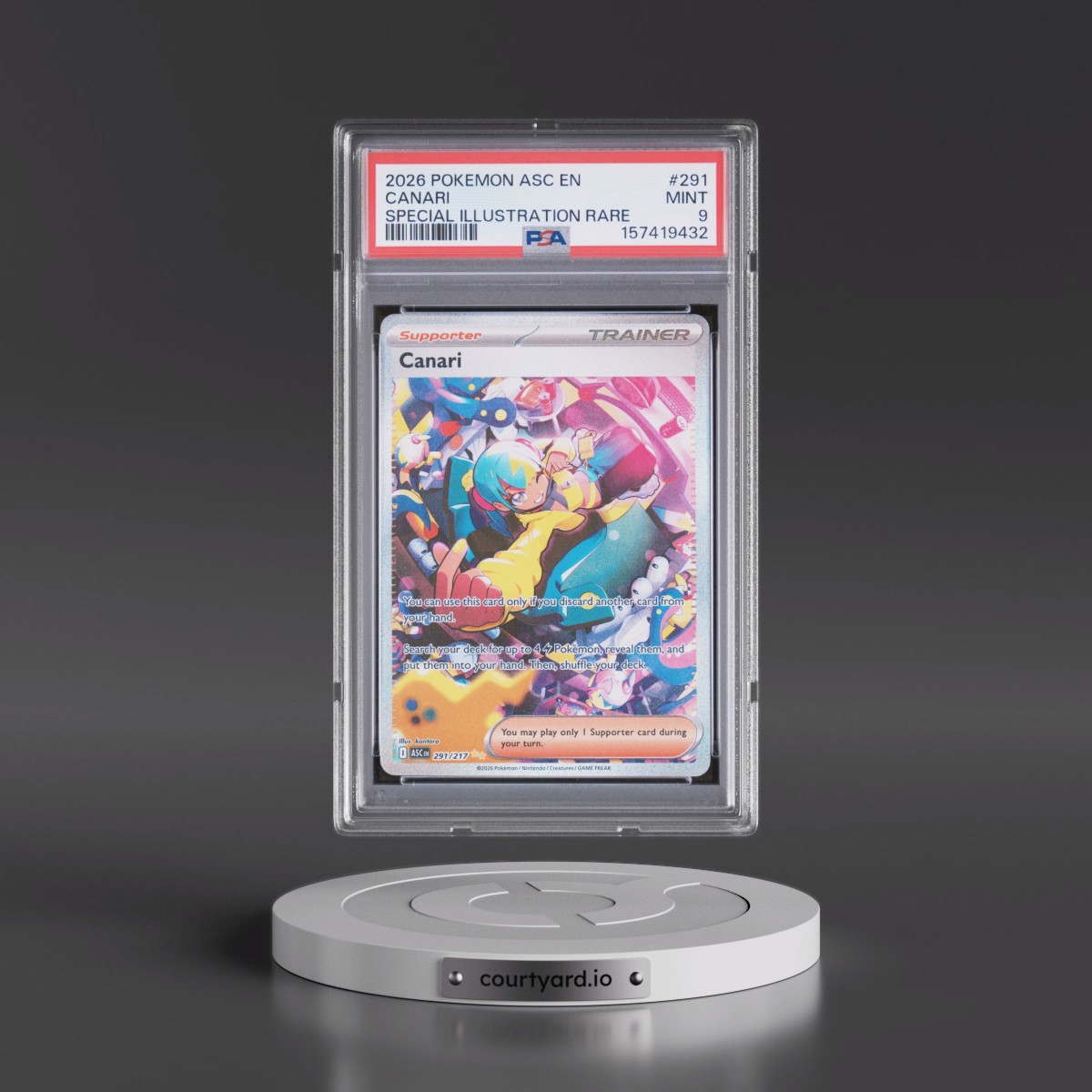 2026 Pokémon Asc EN-Ascended Heroes #291 Canari - Special Illustration Rare (PSA 9 MINT)