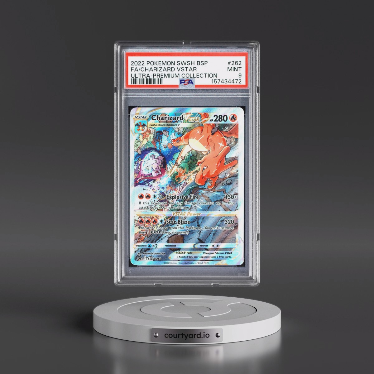 2022 Pokémon Swsh Black Star Promo #262 Charizard Vstar - Full Art Sword & Shield Ultra-Premium Collection-Charizard (PSA 9 MINT)