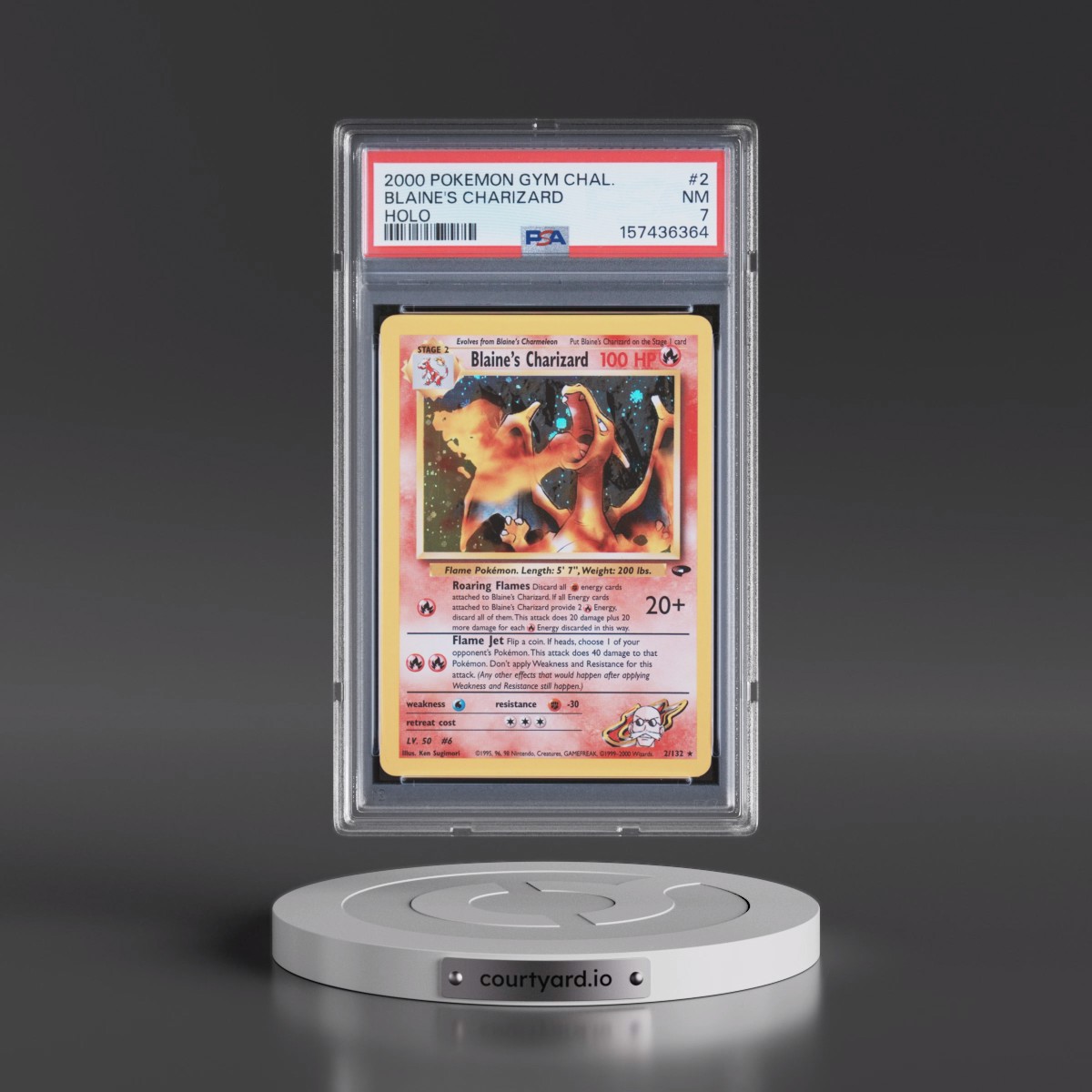 2000 Pokémon Gym Challenge #2 Blaine's Charizard - Holo (PSA 7 NM)
