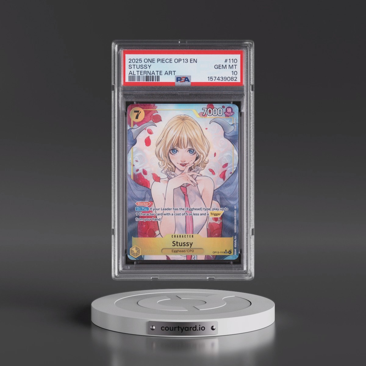 2025 One Piece OP13-Carrying on His Will Stussy - Alternate Art #110 PSA 10