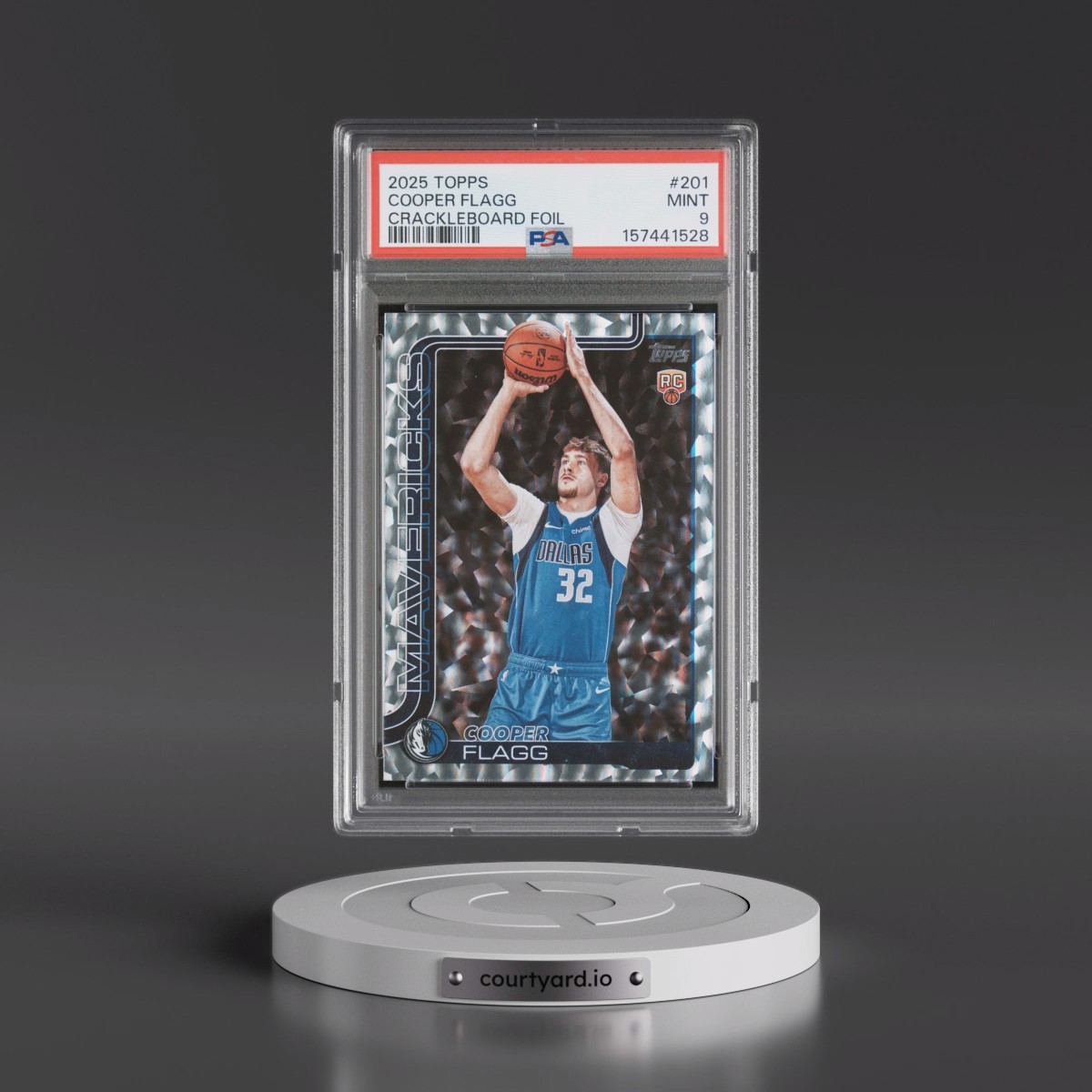 2025 Topps #201 Cooper Flagg - Crackleboard Foil (PSA 9 MINT)
