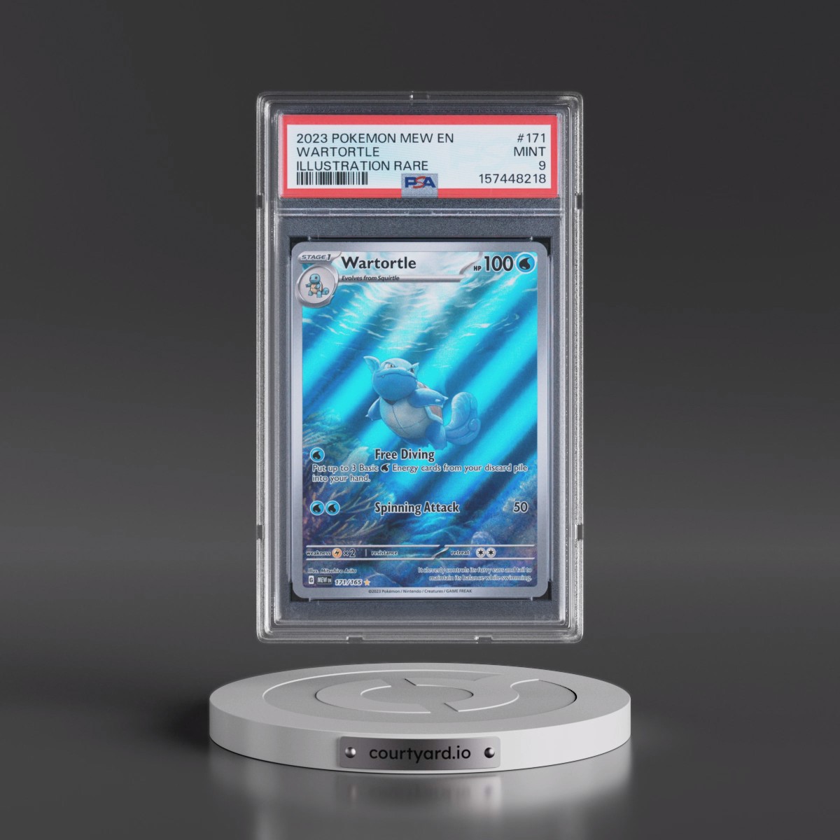 2023 Pokémon Mew EN-151 #171 Wartortle - Illustration Rare (PSA 9 MINT)