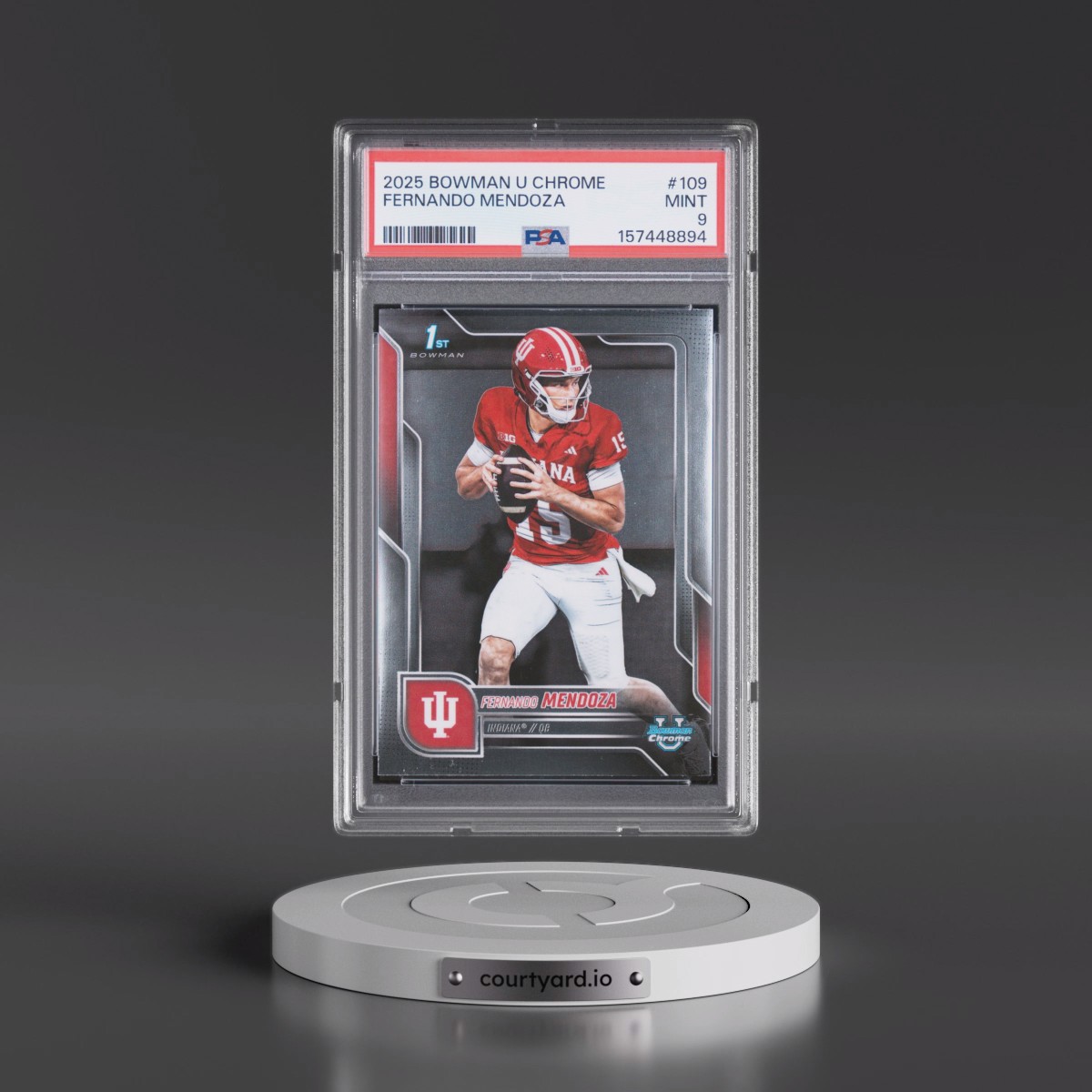 2025 Bowman University Chrome #109 Fernando Mendoza (PSA 9 MINT)