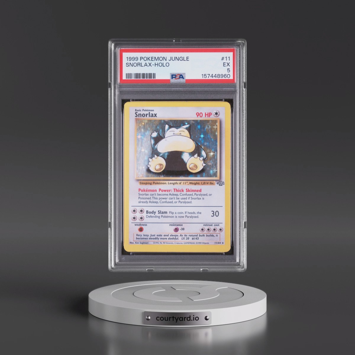 1999 Pokémon Jungle #11 Snorlax - Holo (PSA 5 EX)