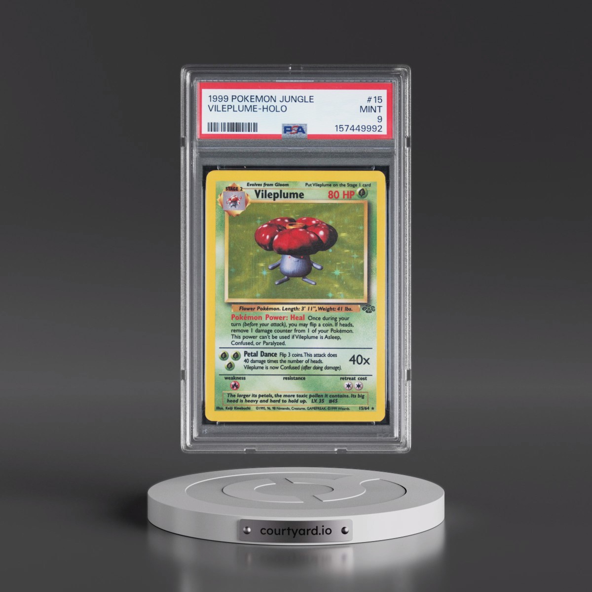1999 Pokémon Jungle #15 Vileplume - Holo (PSA 9 MINT)