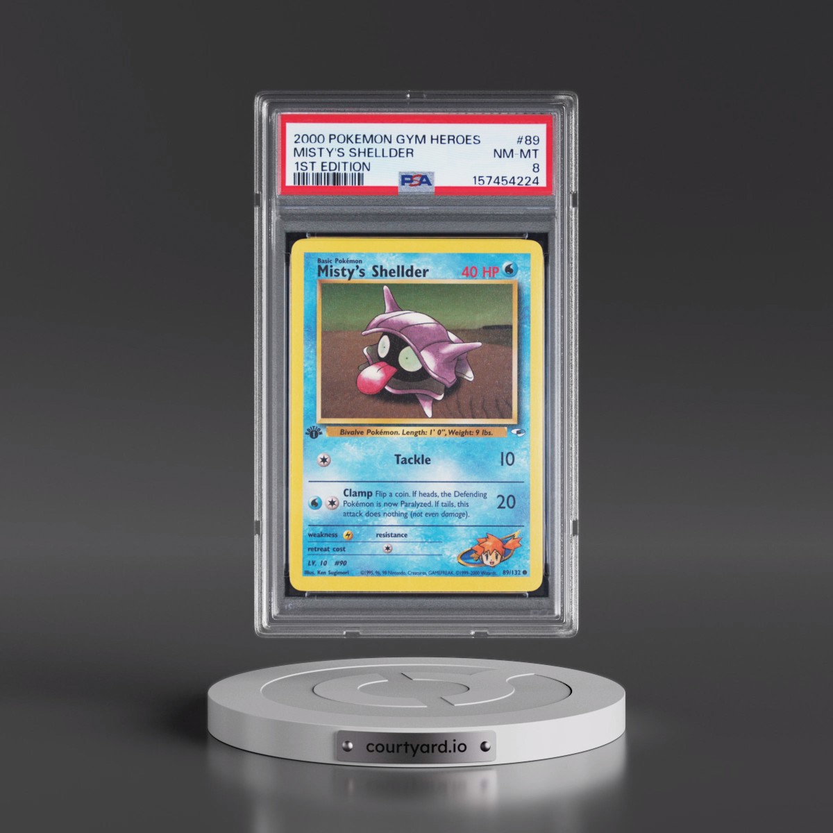 2000 Pokémon Gym Heroes #89 Misty's Shellder - 1st Edition (PSA 8 NM-MT)