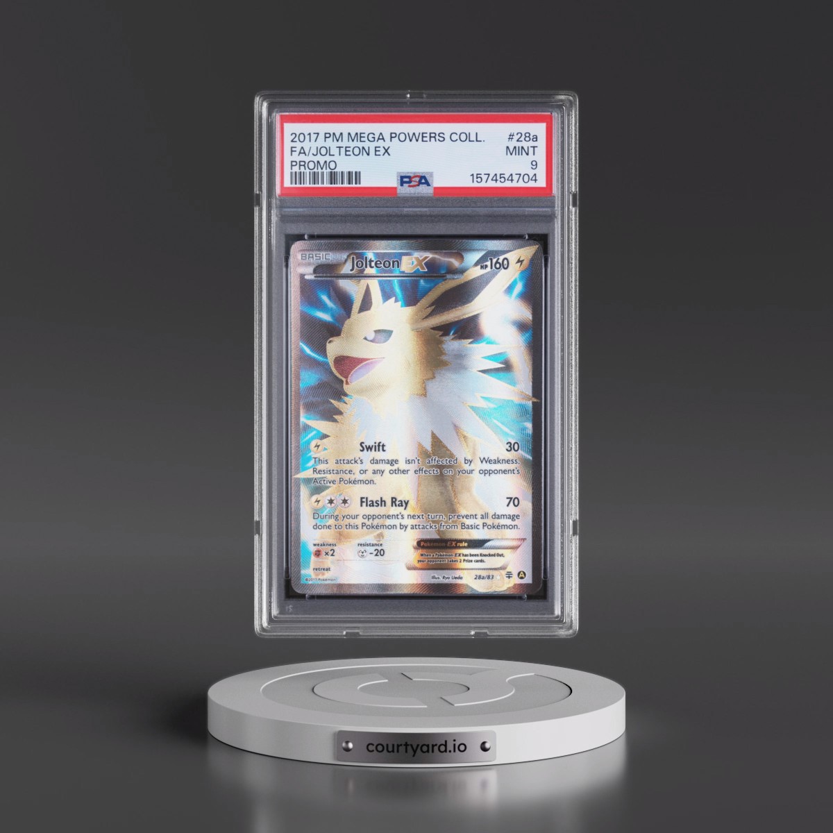 2017 Pokémon Mega Powers Collection Promo #28a Jolteon EX - Holo Full Art (PSA 9 MINT)