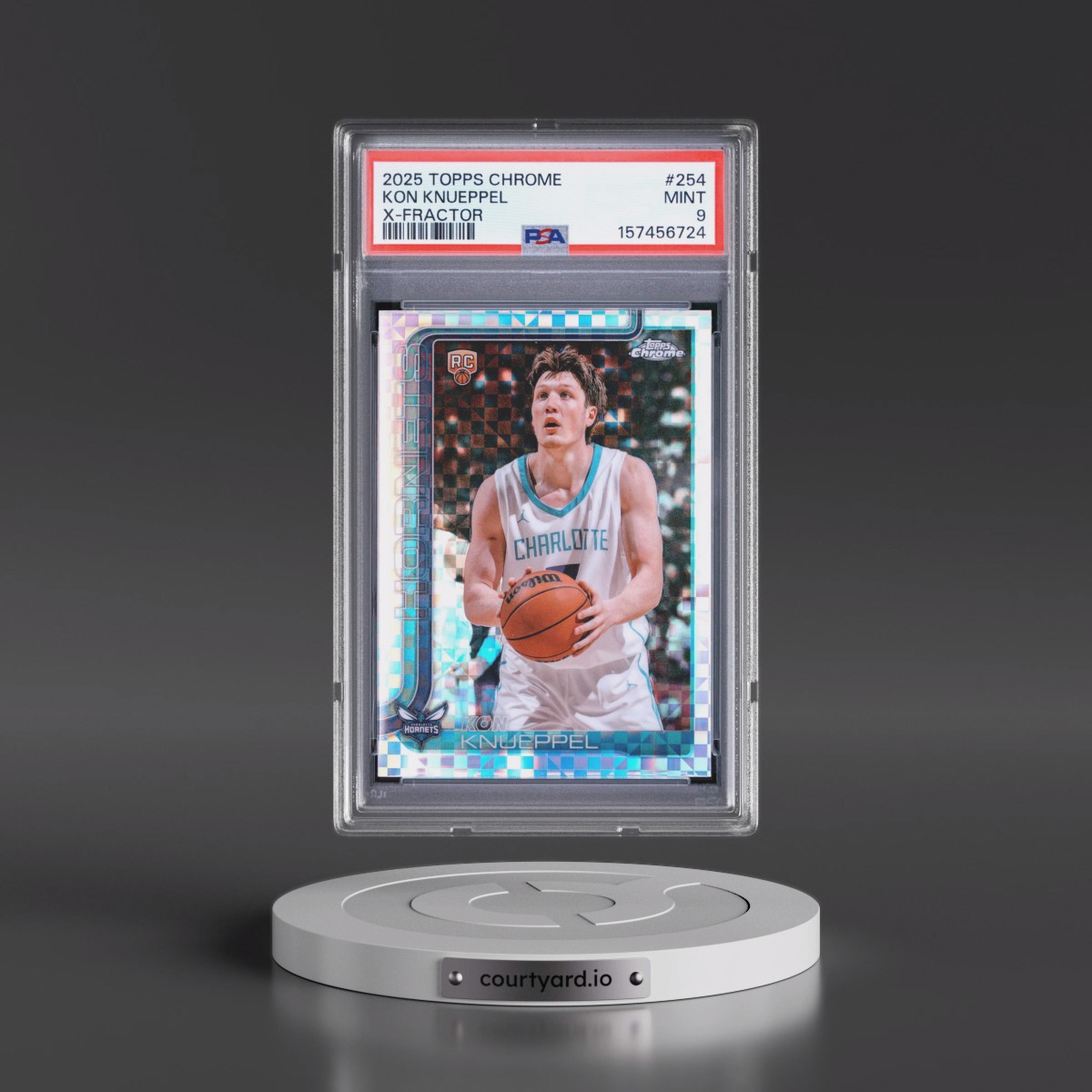 2025 Topps Chrome #254 Kon Knueppel - X-Fractor (PSA 9 MINT)
