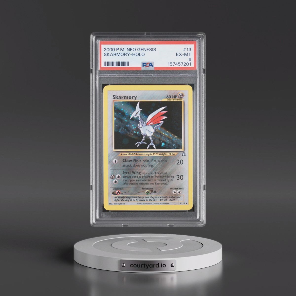 2000 Pokémon Neo Genesis #13 Skarmory - Holo (PSA 6 EX-MT)