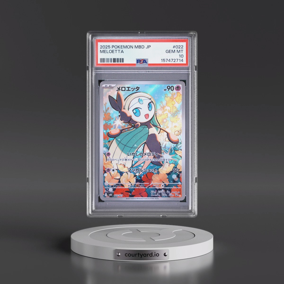 2025 Pokémon Mbd-Mega Starter Set Mega Diancie EX #022 Meloetta (PSA 10 GEM MINT)
