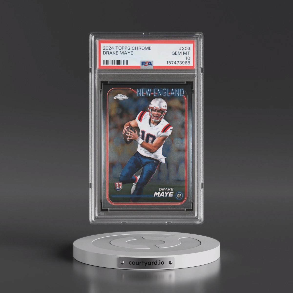 2024 Topps Chrome #203 Drake Maye (PSA 10 GEM MINT)