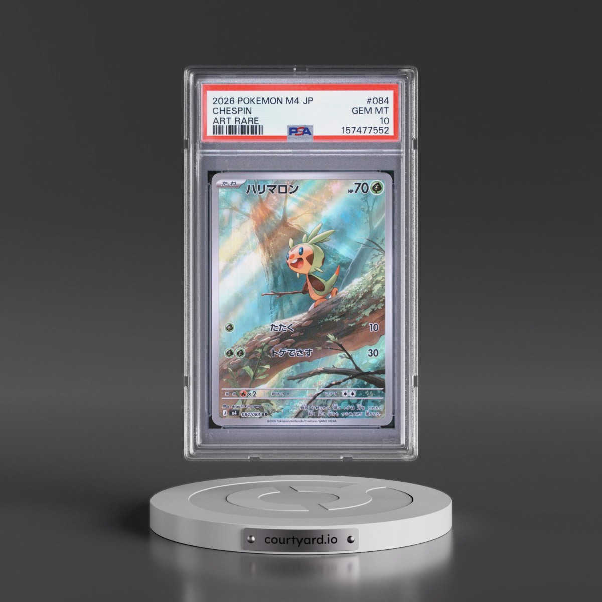 2026 Pokémon M4-Ninja Spinner #084 Chespin - Art Rare (PSA 10 GEM MINT)