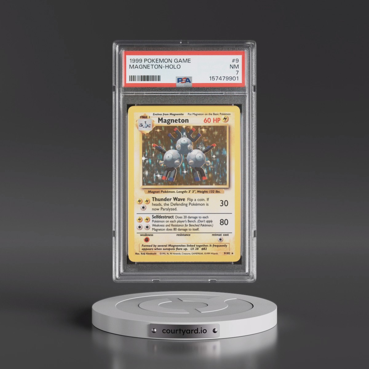 1999 Pokémon Game #9 Magneton - Holo (PSA 7 NM)