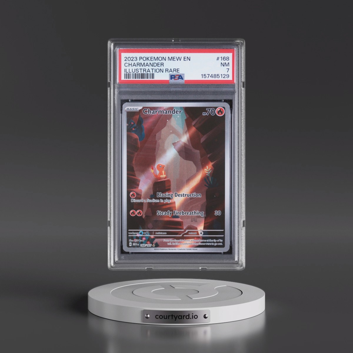 2023 Pokémon Mew EN-151 #168 Charmander - Illustration Rare (PSA 7 NM)