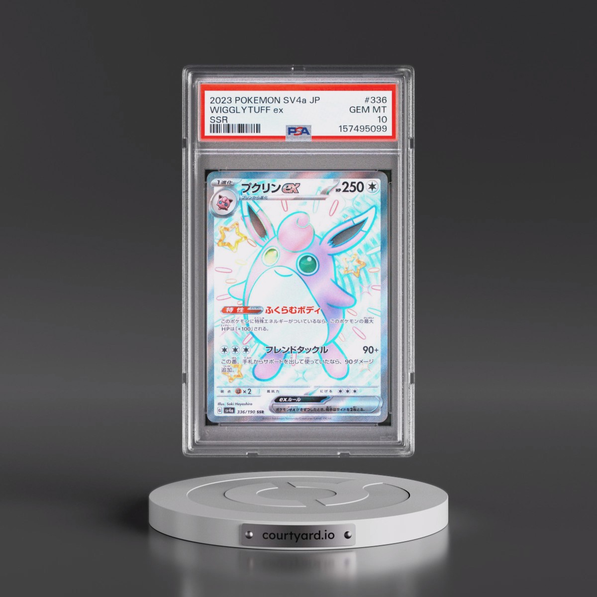 2023 Pokémon Sv4a-Shiny Treasure EX #336 Wigglytuff EX - Holo Ssr (PSA 10 GEM MINT)