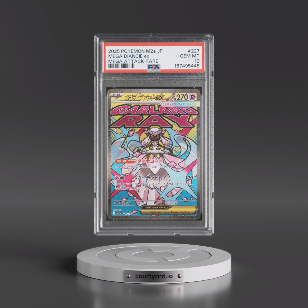 2025 Pokémon M2a-Mega Dream EX #227 Mega Diancie EX - Holo Mega Attack Rare (PSA 10 GEM MINT)