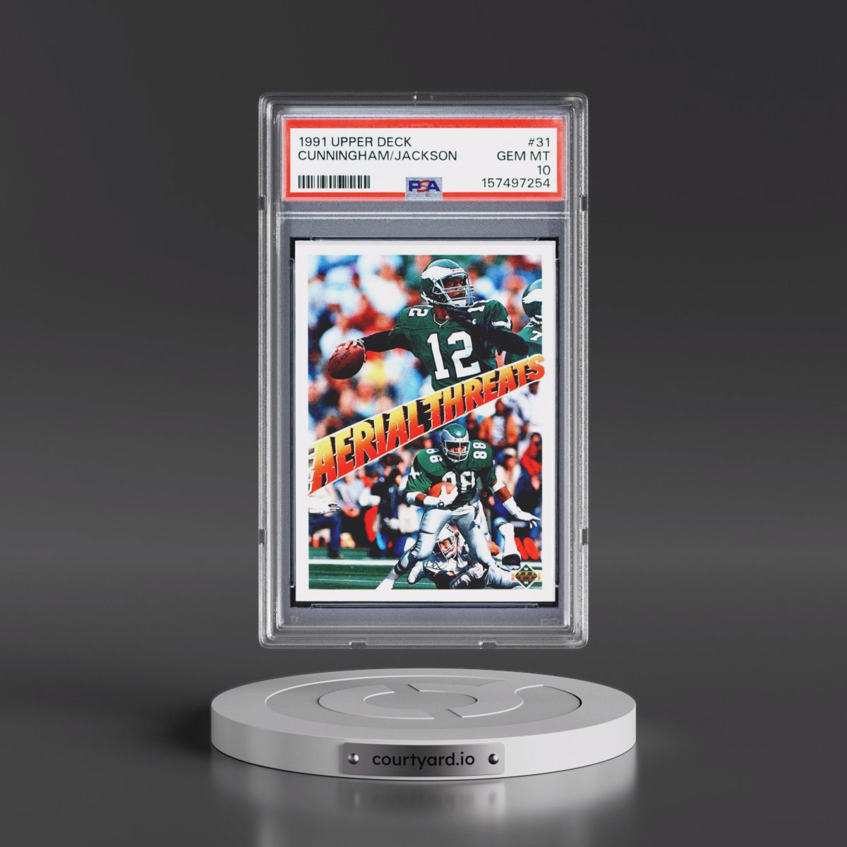 1991 Upper Deck #31 Keith Jackson/Randall Cunningham (PSA 10 GEM MINT)