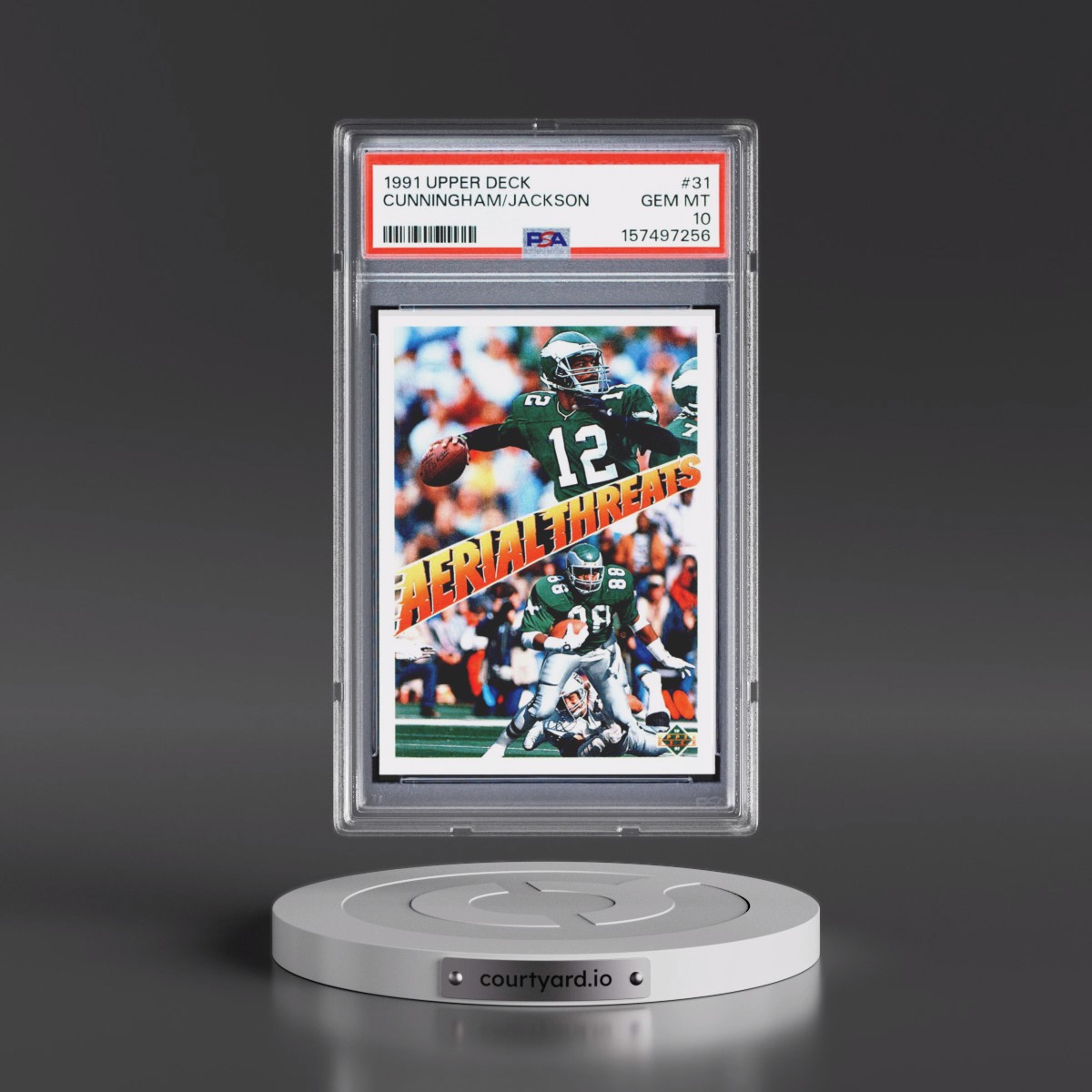 1991 Upper Deck #31 Keith Jackson/Randall Cunningham (PSA 10 GEM MINT)