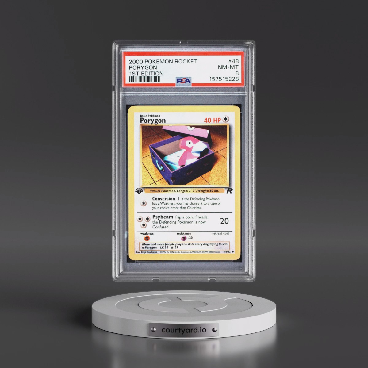 2000 Pokémon Rocket #48 Porygon - 1st Edition (PSA 8 NM-MT)