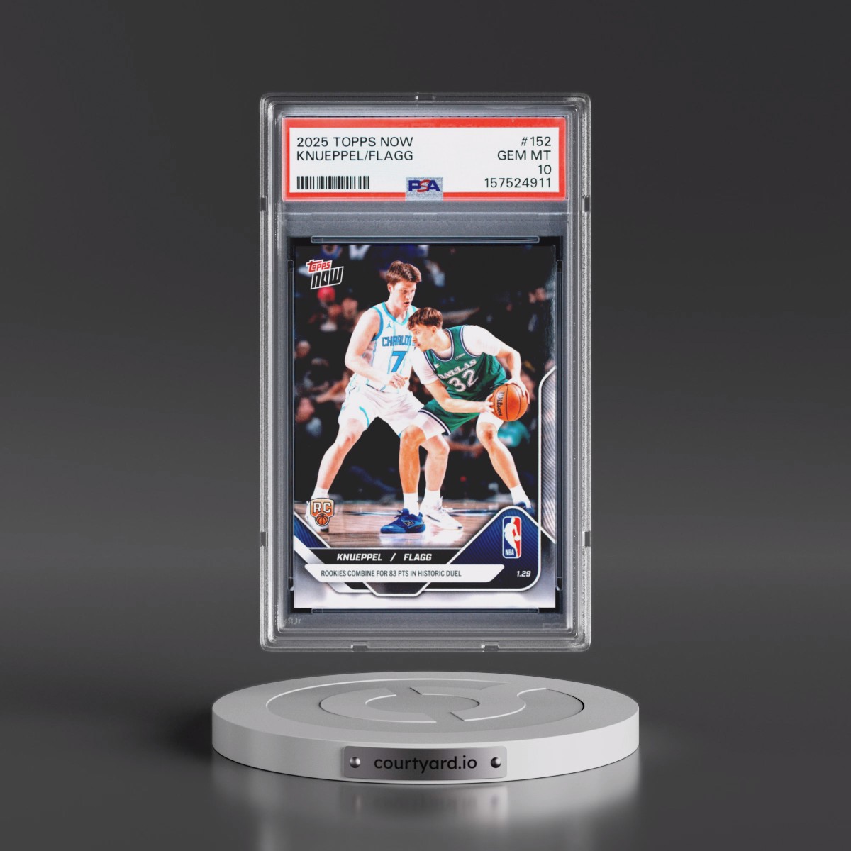 2025 Topps Now #152 Cooper Flagg/Kon Knueppel (PSA 10 GEM MINT)