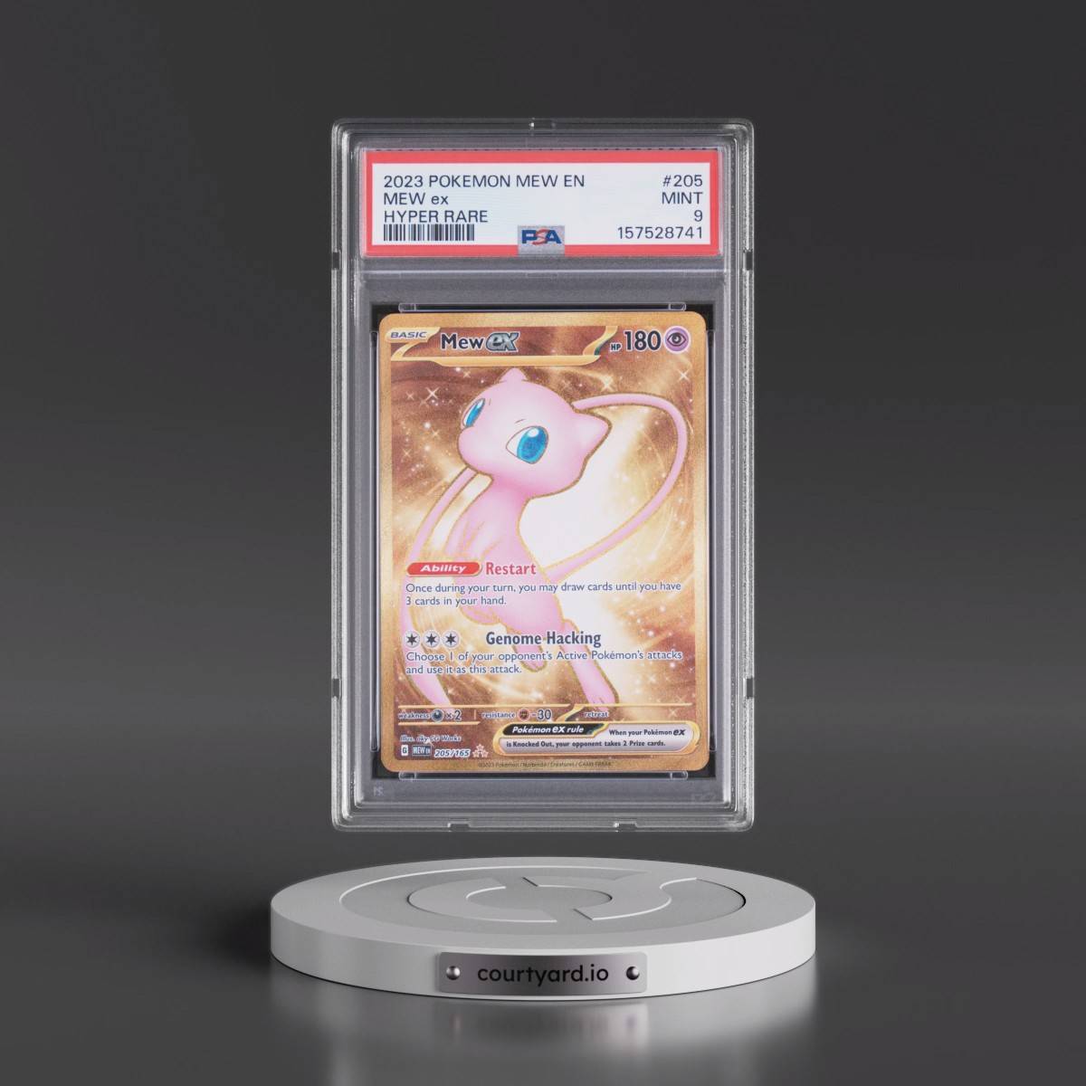 2023 Pokémon Mew EN-151 #205 Mew EX - Holo Hyper Rare (PSA 9 MINT)