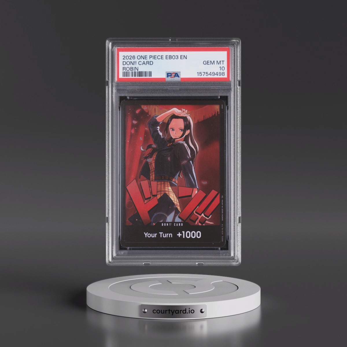 2026 One Piece EB03-Extra Booster -One Piece Heroines Edition Don!! Card - Nico Robin PSA 10