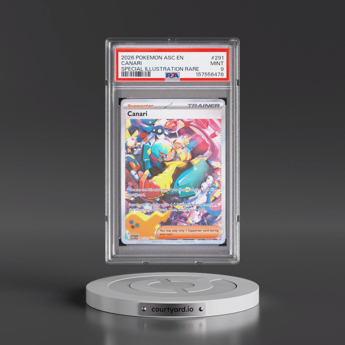 2026 Pokémon Asc EN-Ascended Heroes #291 Canari - Special Illustration Rare (PSA 9 MINT)