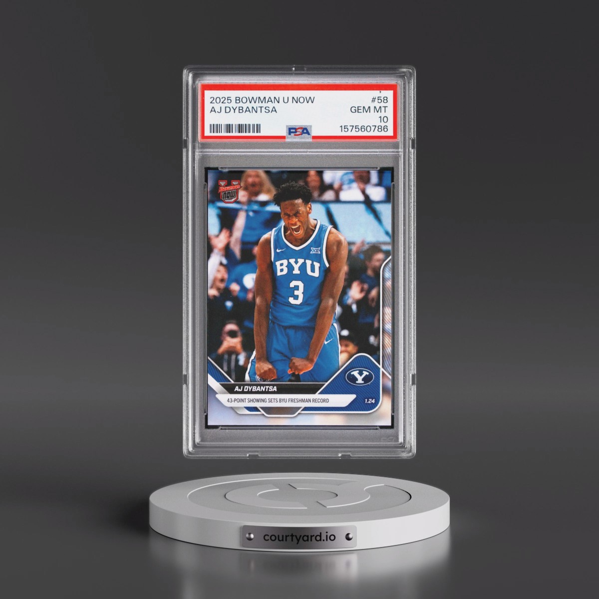 2025 Bowman U Now #58 AJ Dybantsa (PSA 10 GEM MINT)