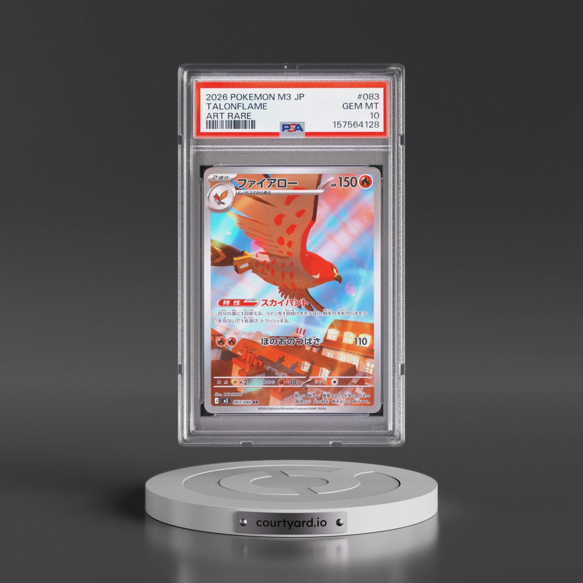 2026 Pokémon M3-Nullifying Zero #083 Talonflame - Art Rare (PSA 10 GEM MINT)