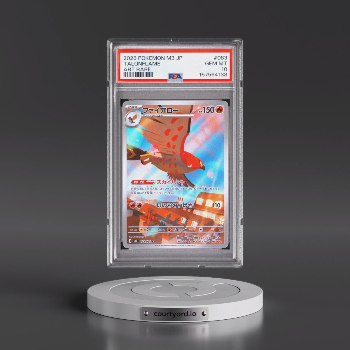 2026 Pokémon M3-Nullifying Zero #083 Talonflame - Art Rare (PSA 10 GEM MINT)