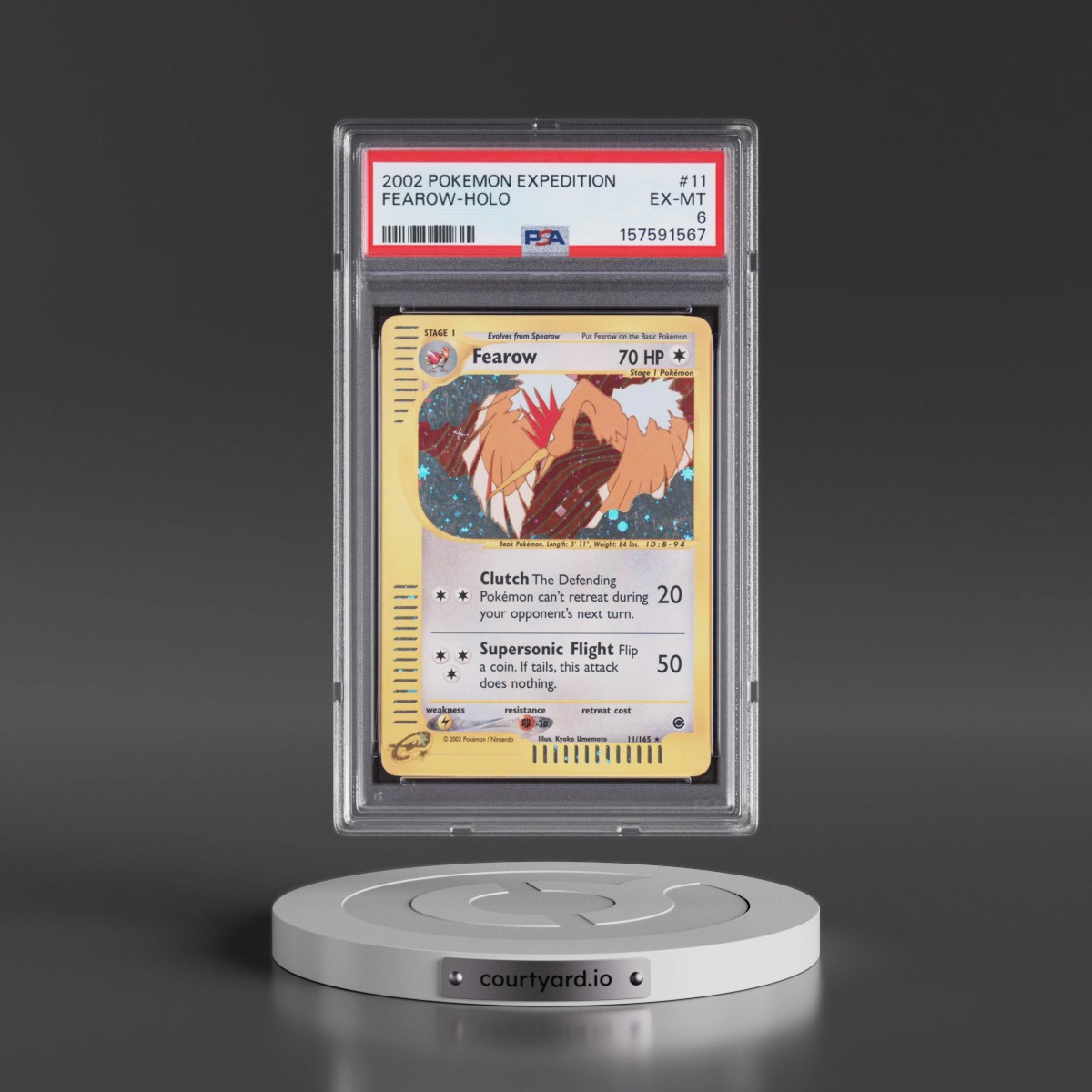 2002 Pokémon Expedition #11 Fearow - Holo (PSA 6 EX-MT)