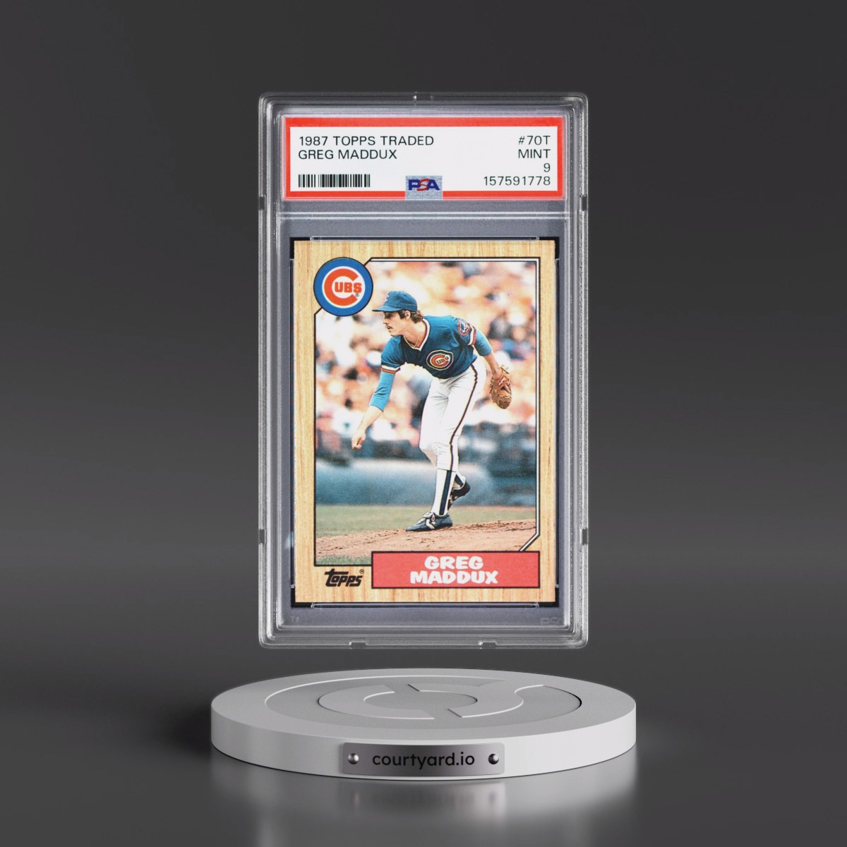 1987 Topps Traded #70T Greg Maddux (PSA 9 MINT)