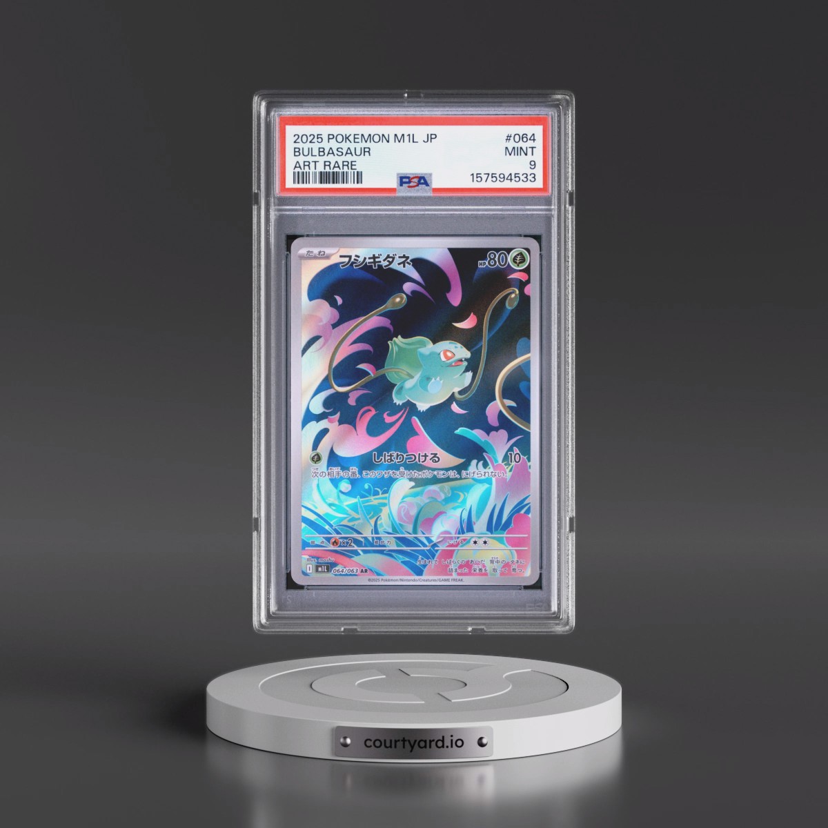 2025 Pokémon M1l-Mega Brave #064 Bulbasaur - Art Rare (PSA 9 MINT)