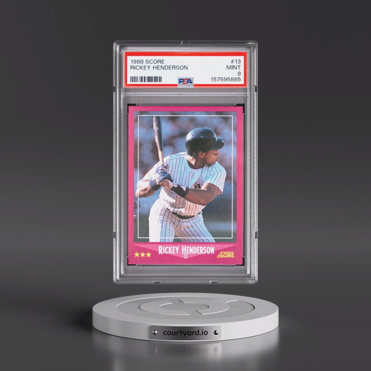 1988 Score #13 Rickey Henderson (PSA 9 MINT)