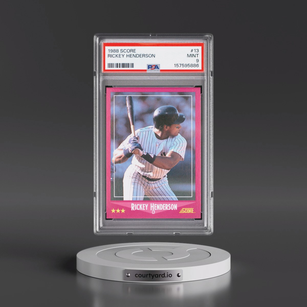 1988 Score #13 Rickey Henderson (PSA 9 MINT)