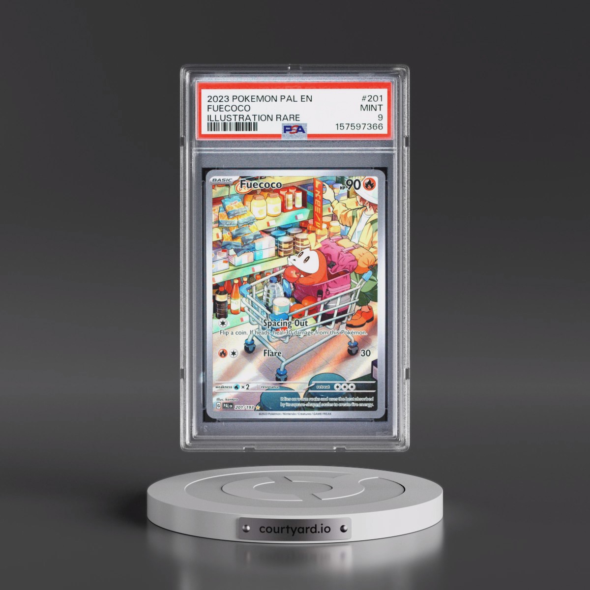 2023 Pokémon Pal EN-Paldea Evolved #201 Fuecoco - Illustration Rare (PSA 9 MINT)