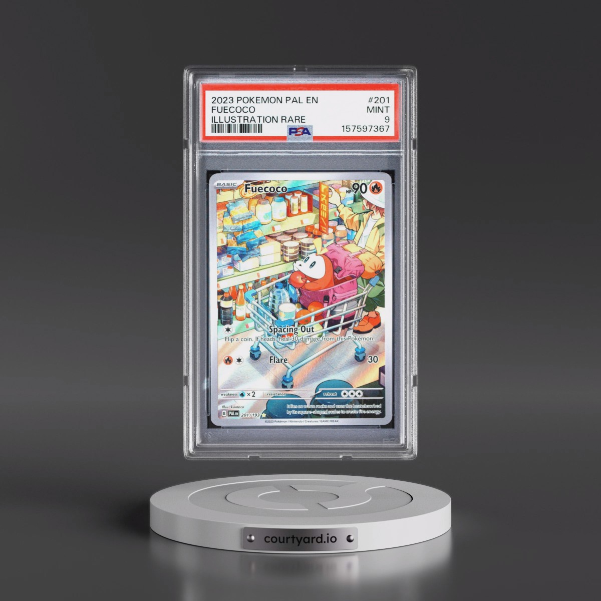 2023 Pokémon Pal EN-Paldea Evolved #201 Fuecoco - Illustration Rare (PSA 9 MINT)