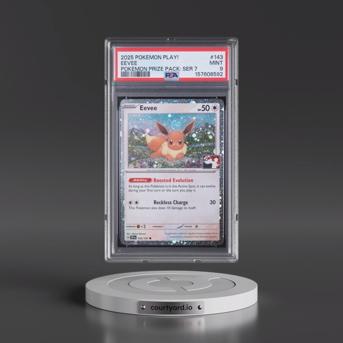 2025 Pokémon Play! Pokémon Prize Pack: Series 7 #143 Eevee (PSA 9 MINT)
