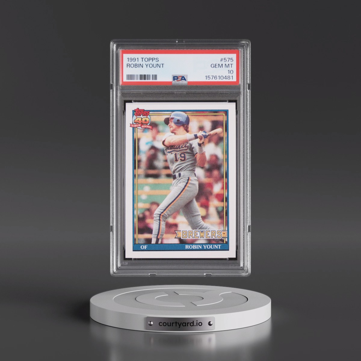 1991 Topps #575 Robin Yount (PSA 10 GEM MINT)