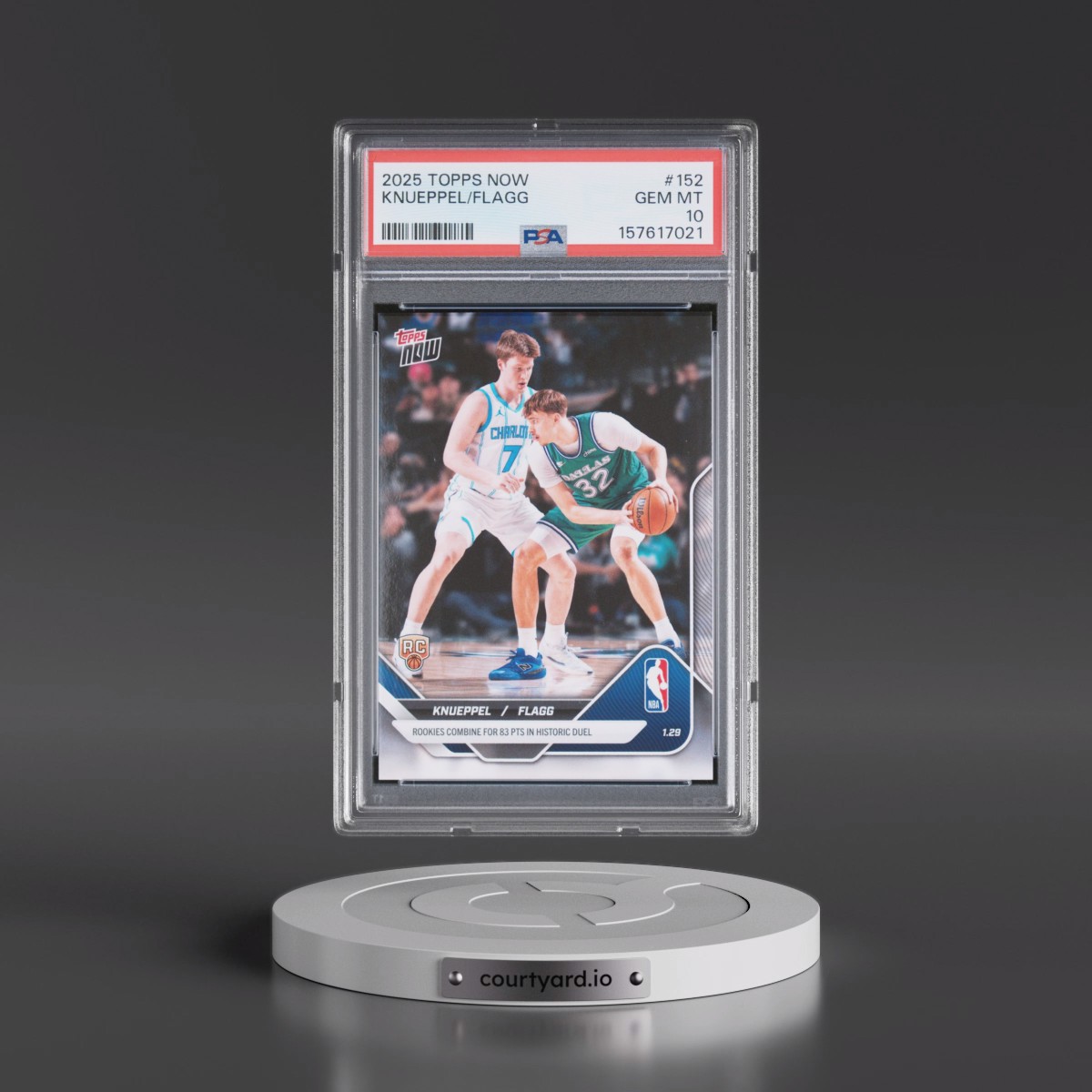 2025 Topps Now #152 Cooper Flagg/Kon Knueppel (PSA 10 GEM MINT)