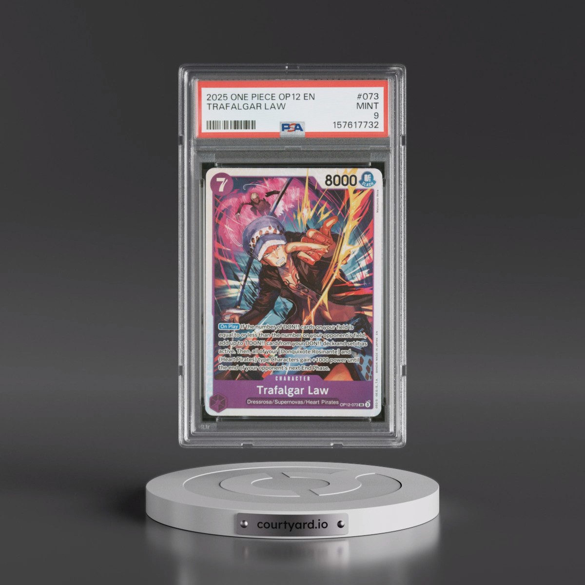 2025 One Piece OP12-Legacy of the Master #073 Trafalgar Law (PSA 9 MINT)